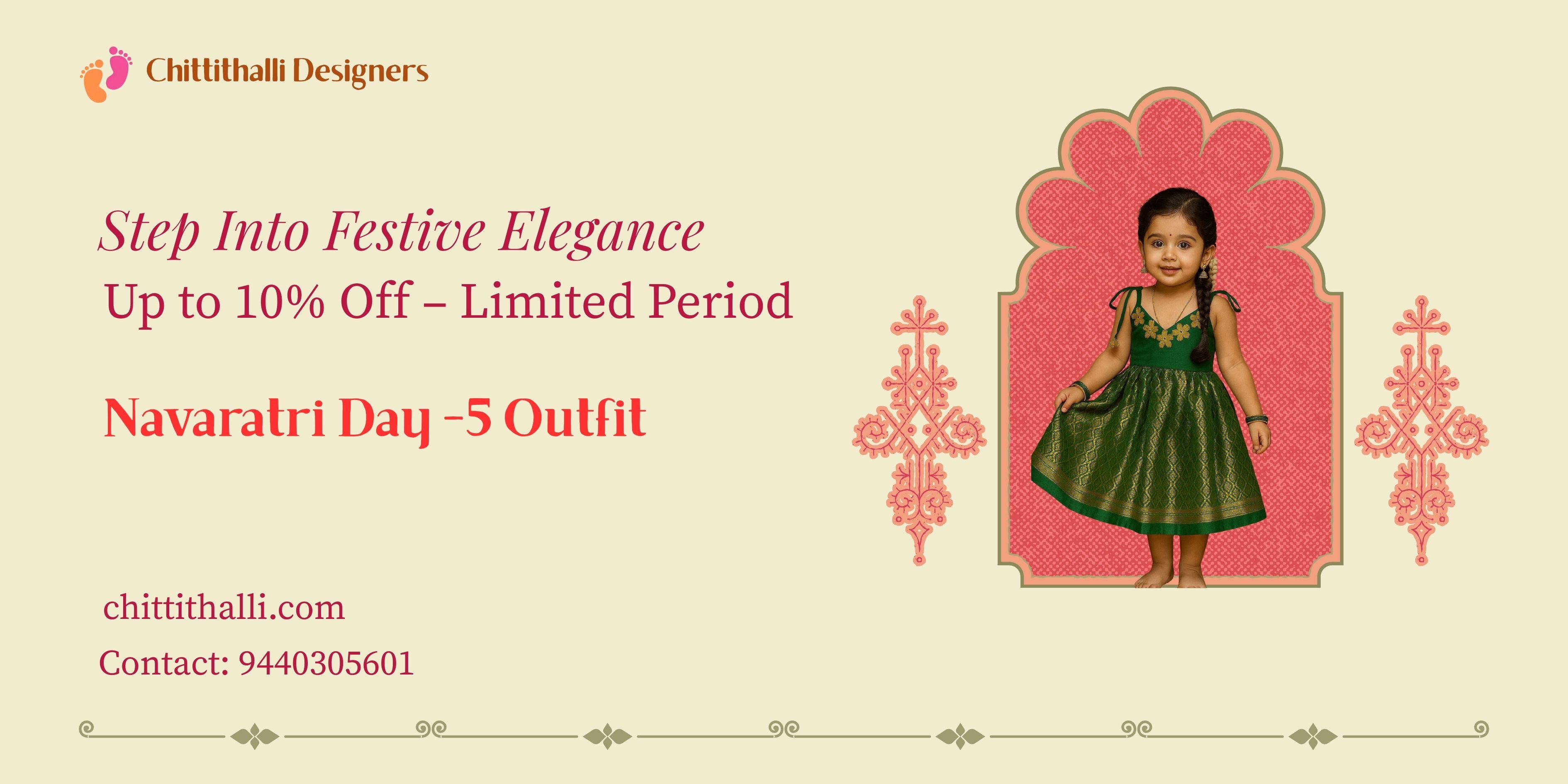 Navaratri Day 5 Outfit Ideas for Girls: Honoring Goddess Gayatri Devi in Green