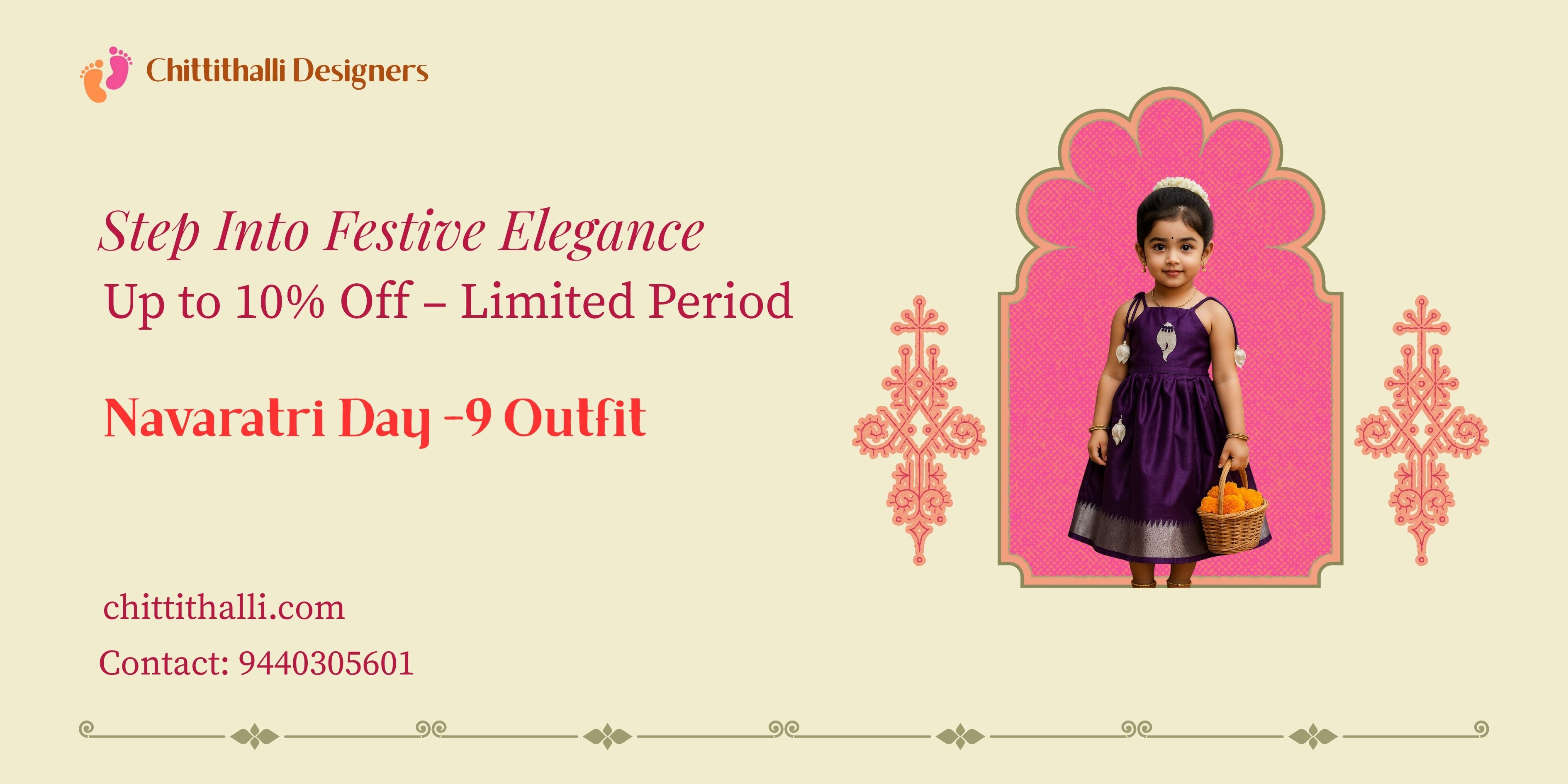 Navaratri Outfit Day 9 For Girls: Honoring Goddess Kali/Chamundi Devi in Purple